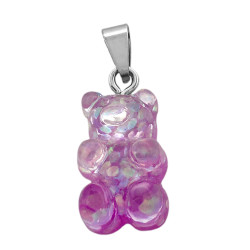 ROSA FUCSIA OSITO DIJE