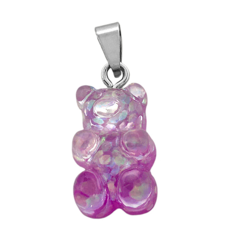 ROSA FUCSIA OSITO DIJE