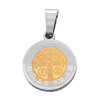 15MM SAN BENITO CENTRO DORADO MEDALLA LASER LISA C/ ESPESOR DIJE