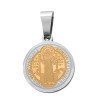 15MM SAN BENITO CENTRO DORADO MEDALLA LASER LISA C/ ESPESOR DIJE