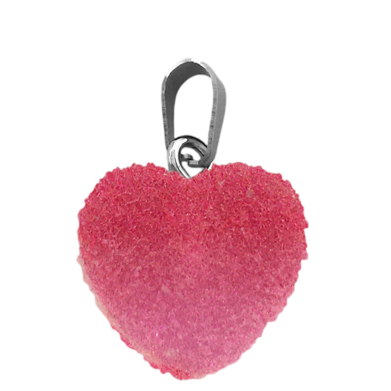 ROSA C/ ROJO CORAZON MEDIO 3D AZUCARADO DIJE