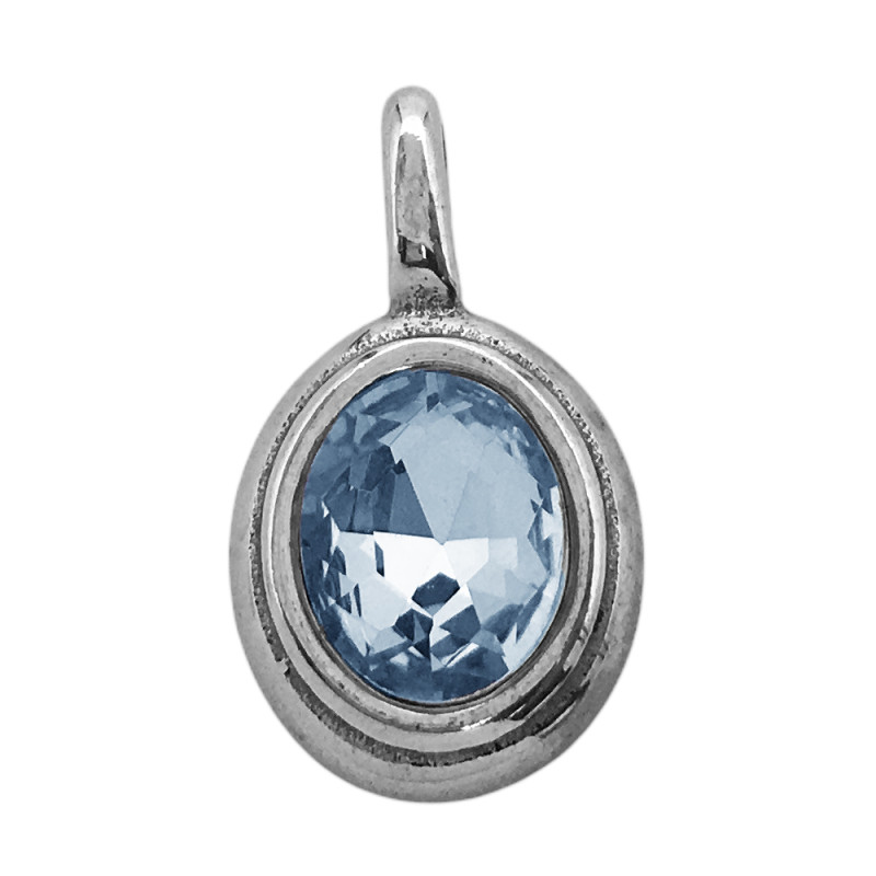 CRISTAL OVAL C/ CENTRO FACETADO DIJE