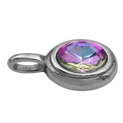 TORNASOLADO OVAL C/ CENTRO FACETADO DIJE