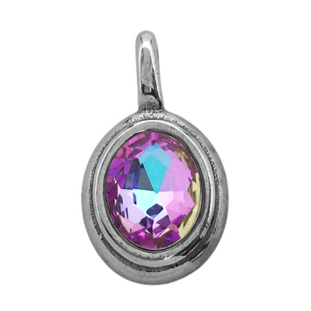 TORNASOLADO OVAL C/ CENTRO FACETADO DIJE