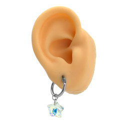 ESTRELLA CRISTAL AB TORNASOLADO 13MM EN ARGOLLA 15MM ARO