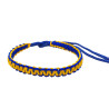 HILO ZIG ZAG AZUL AMARILLO BOCA OJAL ANCHO 6MM-25CM REGULABLE PULSERA / TOBILLERA