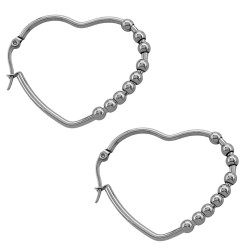 TIRA X6 ARO CORAZON C/ 6 BOLITAS SURTIDO TAMAÑO ARGOLLA CIERRE ITALIANO