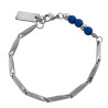 BLOQUES BOLITAS AZULES BOLITAS Y MINI CHAPA P/ GRABAR 18CM PULSERA