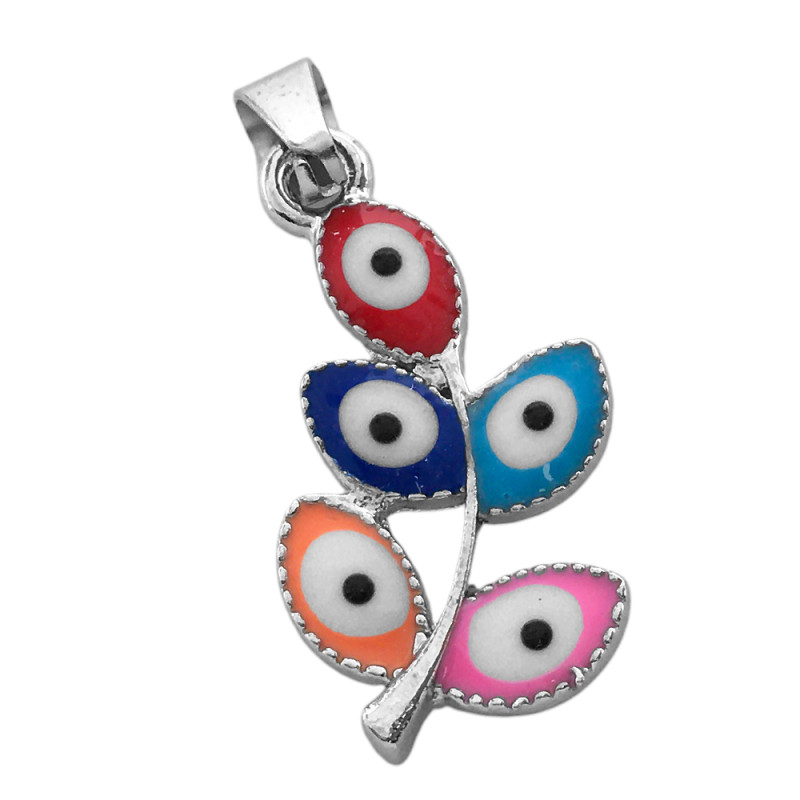 RAMA DE CINCO OJOS TURCOS DISTINTO COLOR DIJE