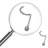 CURVO 5 PERNO C/ BOLITA 1.8MM PLATEADO NOSTRIL PERNO CURVO PIERCING
