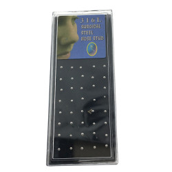 CURVO 5 PERNO C/ BOLITA 1.8MM PLATEADO NOSTRIL PERNO CURVO PIERCING