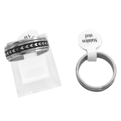 CURVA X6 UNIDADES GIRATORIOS DISEÑOS SURTIDOS C/ RESINA NEGRA Y RELIEVE ANILLO