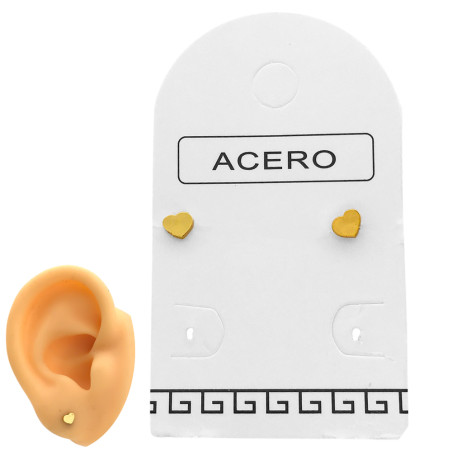 PAR RE SUPER MINI CORAZON DORADO MINIATURA ARO