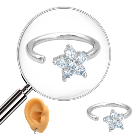 FLOR CINCO PETALOS Y CENTRO CUBIC UNIDAD SOLITARIOARO