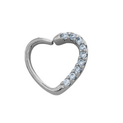 CORAZON MITAD CONTORNO REDONDOS DE CUBIC UNIDAD SOLITARIOARO