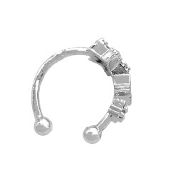 DOS ESTRELLAS UNA BRILLANTE Y OTRA NEGRA UNIDAD SOLITARIO CUFF BIDU ARO