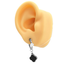 BLISTER X12 PARES FONDO NEGRO Y TIPO NACAR MOTIVOS SURTIDOS C:8001 EN ARGOLLA CHATA DE 15MM ARO