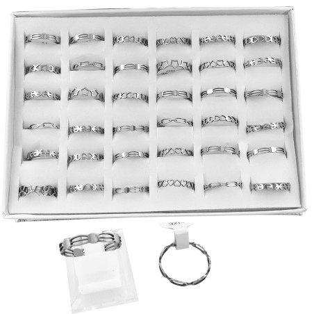CAJA X36 SURTIDOS VARIOS DISEÑOS C:932-1 ANILLO
