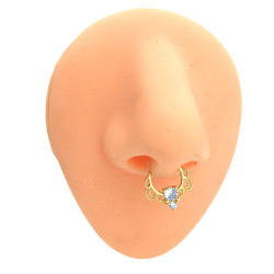 DORADO SEPTUM CANASTITA C/ CUBIC PIERCING