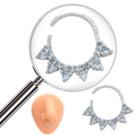 SEPTUM SEIS TRIANGULOS INVERTIDOS C/ CUBIC PIERCING