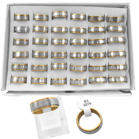 DORADO C/ ACERO CAJA X36 GIRATORIO PADRE NUESTRO ANILLO