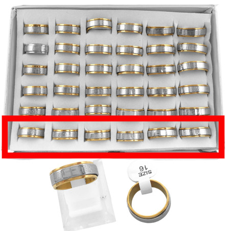 DORADO C/ ACERO CURVA X6 UNIDADES GIRATORIO PADRE NUESTRO ANILLO