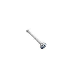 5 UNIDADES 2.5MM PERNO RECTO C/ STRASS CRISTAL NOSTRIL PIERCING