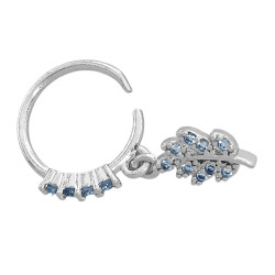 RAMA COLGANTE C/ MICROPAVE Y CUBIC EN ARGOLLITA UNIDAD SOLITARIO ARO