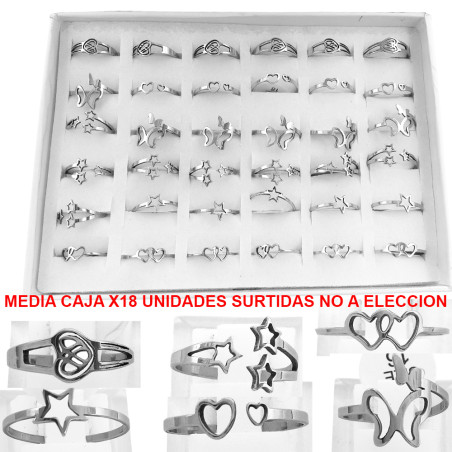 MEDIA CAJA x18 Q:26-1 SEIS MODELOS SURTIDOS !!! Q:26-1 ANILLO