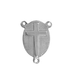 ROSARIO ONIX NEGRO 6MM CRUZ LISA Y CENTRO CRUZ UNA SOLA CARA (UNISEX)