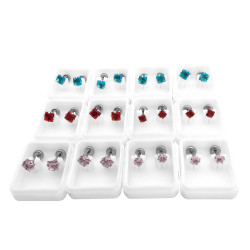 X6 SEIS PARES NO A ELECCION EGARZADO CUADRADO ROSA-ROJO-CELESTE 3 PARES EN 3.5 Y 3 PARES EN 4.5 OPCION: AI-07 ARO