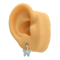 3 PARES TOTAL (ESTRELLA - CORAZON - MARIPOSA) C/ MICROPAVE EN BISAGRA 12MM AROS