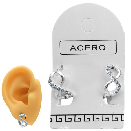 BLANCO PAR BISAGRA INFINITO C/ STRASS ARO