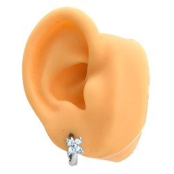 BLANCO BLISTER X12 PARES FLOR CUBIC 4 PETALOS EN BISAGRA 13MM ARO