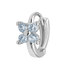 PAR FLOR CUBIC 4 PETALOS EN BISAGRA 13MM ARO