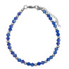 AZUL AB CRISTAL DOS CONOS FACETADOS 4MM Y BOLITAS 20+4CM PULSERA / TOBILLERA
