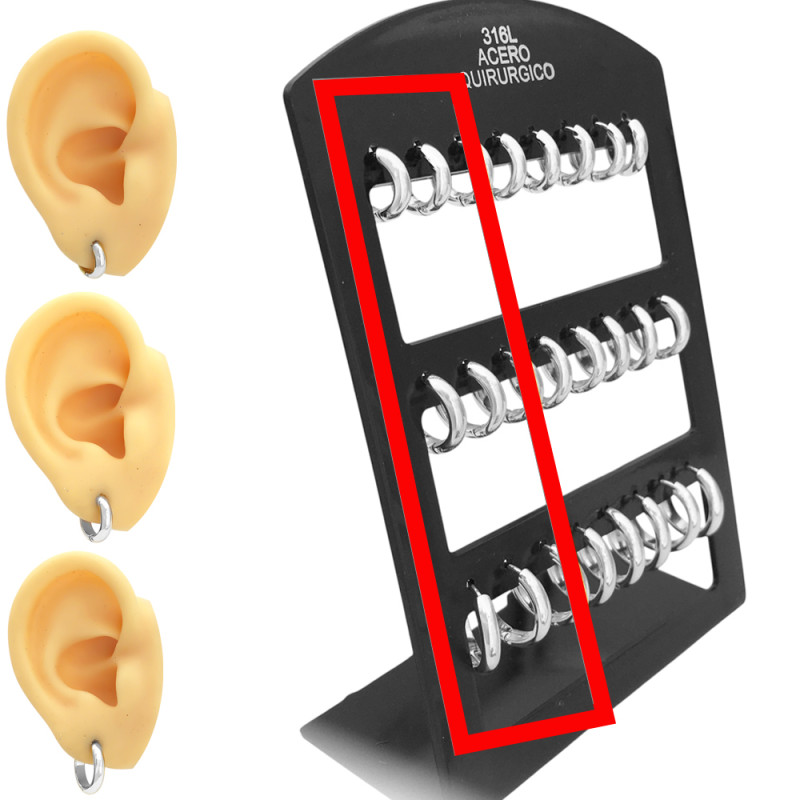 TRES PARES 3MM HUECA BISAGRA BOMBE LIVIANA 1 POR MEDIDA 11-13-16MM ARO