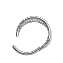 DOBLE UNIDO UNO ENROSCADO Y OTRO LISO ARGOLLITA CLICKER UNIDAD SOLITARIO ARO