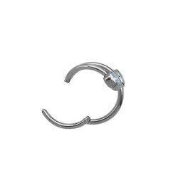 DOBLE UNIDO C/ DOS CORAZONES CUBIC ARGOLLITA CLICKER UNIDAD SOLITARIO ARO