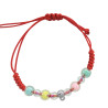 ROJO INFANTIL C/ BOLITAS DE COLORES Y PASADOR PARA COLOCAR DIJE REGULABLE PULSERA / TOBILLERA