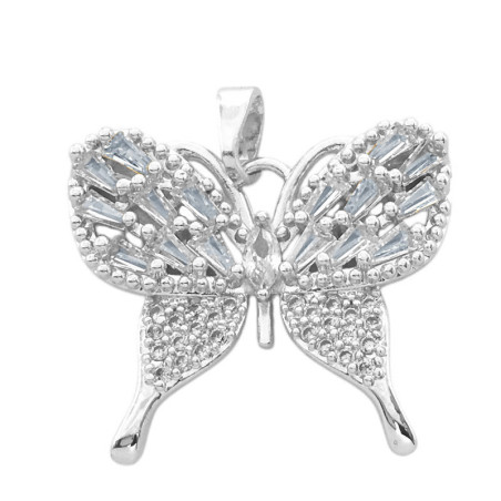 PREMIUM MARIPOSA REDONDEADA CON LLUVIA DE CUBIC Y RECTANGULARES DIJE