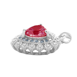 ROJO DIJES CORAZON Y ESPADA TODO C/ CUBIC PARA COMPARTIR DIJE