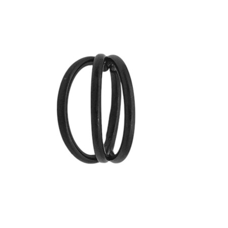 NEGRO TRIPLE LISOS UNIDOS ARGOLLITA CLICKER UNIDAD SOLITARIO ARO