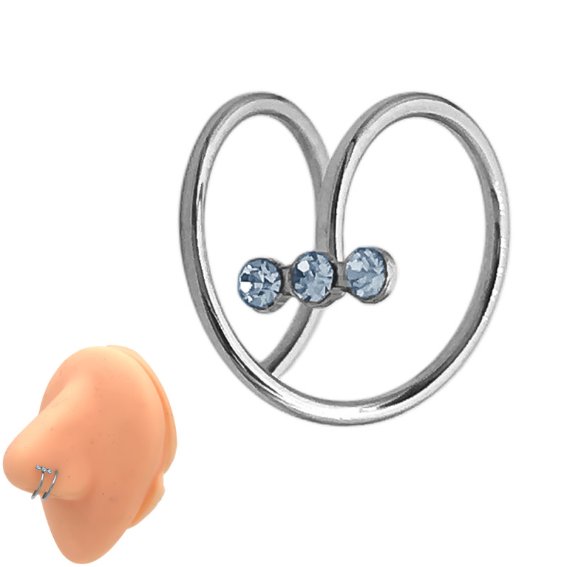 LINEA TRES CUBIC 10MM SIN FIN DE NARIZ PIERCING