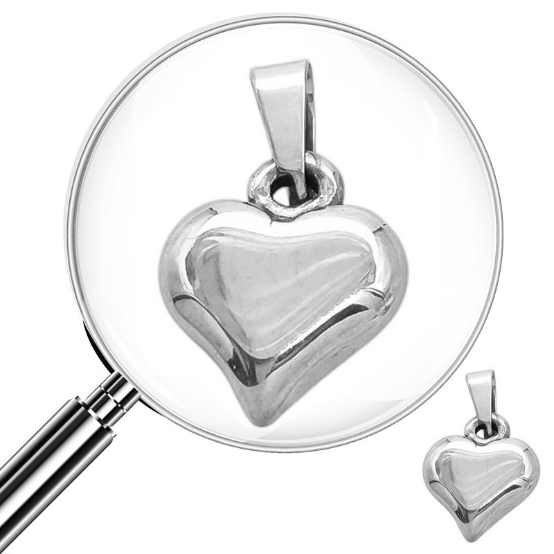 11MM CORAZON INFLADO APLANADO EN PUNTA DIJE