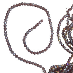 4MM CONO VIOLETA TRASLUCIDO AB FACETADO PERFORADO VIDRIO TIRA