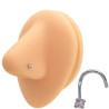 UNIDAD ROSA NOSTRIL CURVO NARIZ STRASS ENGARZADO PIERCING