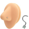 UNIDAD TORNASOLADO NOSTRIL CURVO NARIZ STRASS ENGARZADO PIERCING
