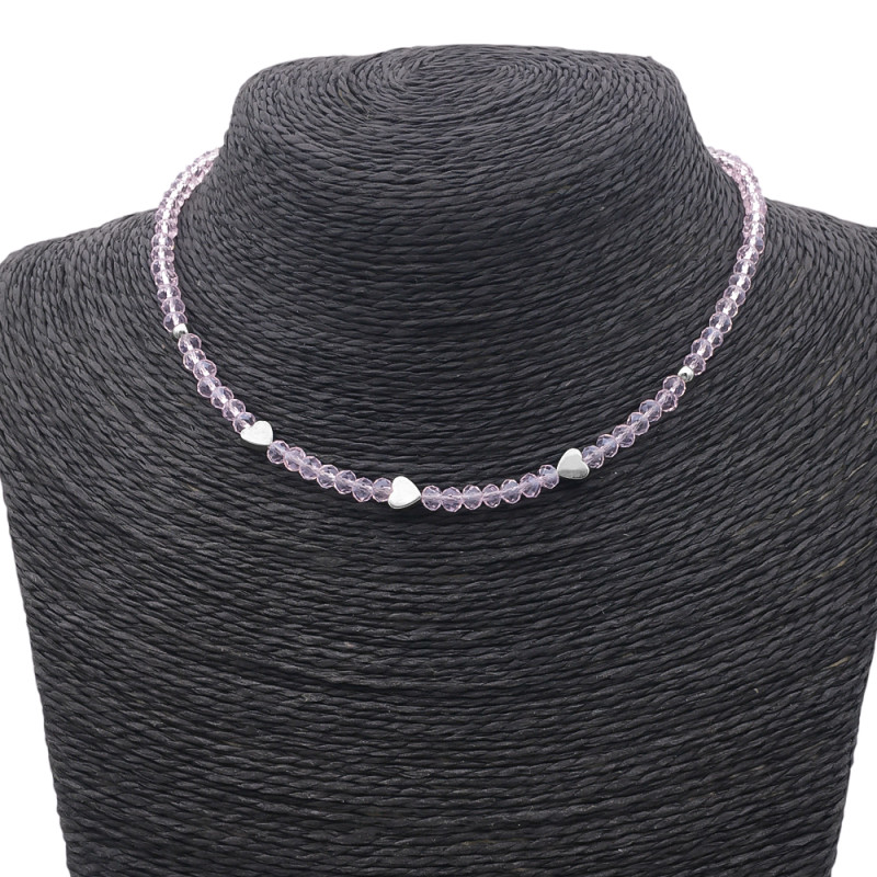 ROSA AB CORAZONES REGULABLE 37+6CM TIPO CHOKER GARGANTILLA COLLAR