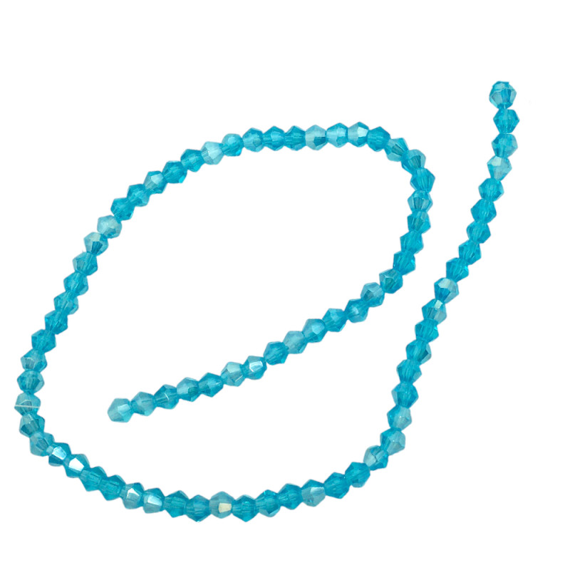 4MM CONO CELESTE TRASLUCIDO AB FACETADO PERFORADO VIDRIO TIRA